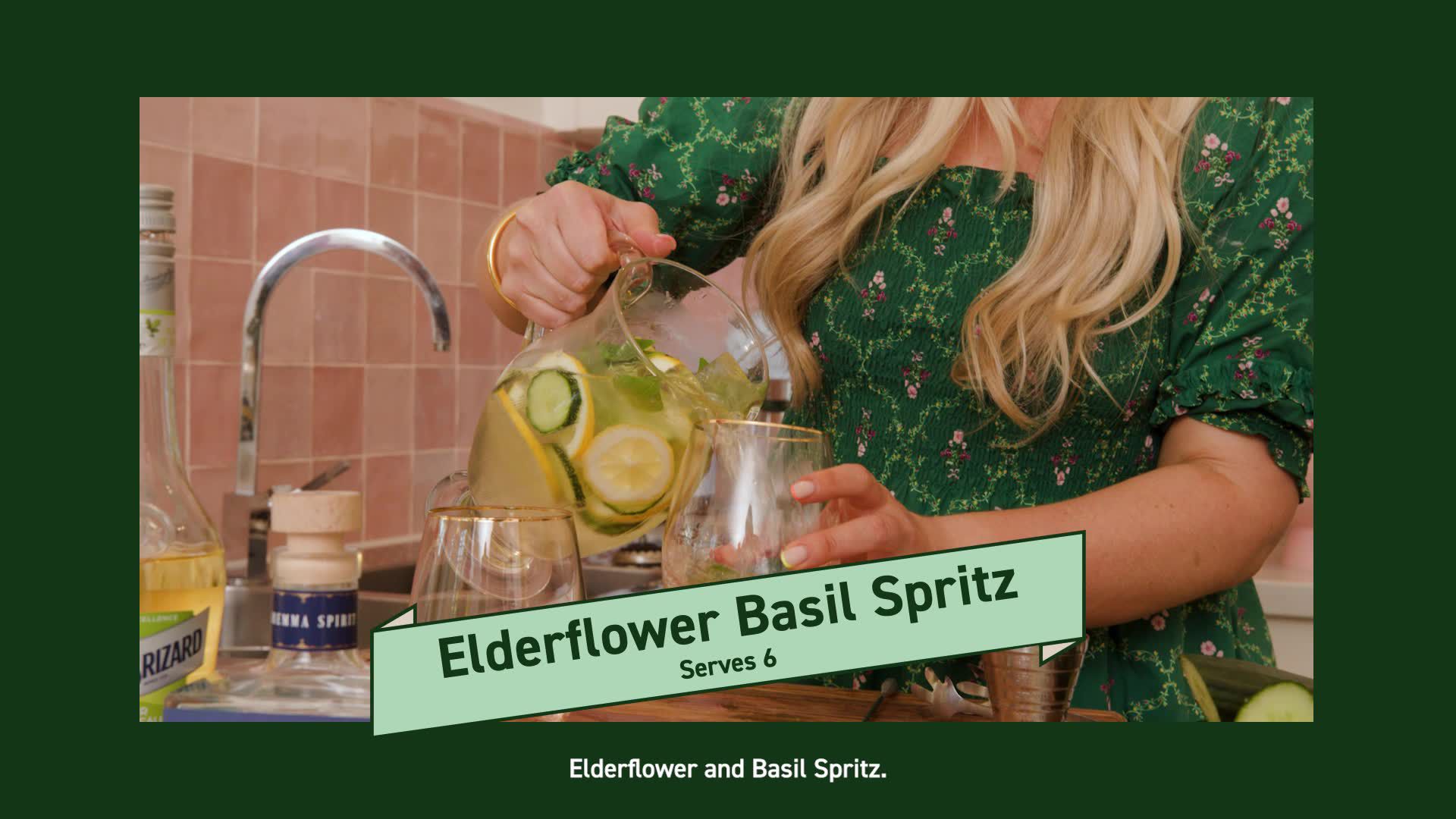 Mixing with Ava Matthews Basil and Elderflower Spritz cocktail recipe